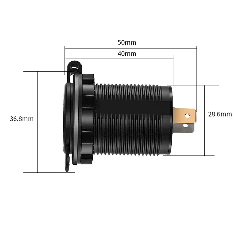 Quick Charge 3.0 Dual USB Fast Car Charger Socket accessori presa di corrente impermeabile 12V/24V QC3.0 con interruttore tattile e luce a Led