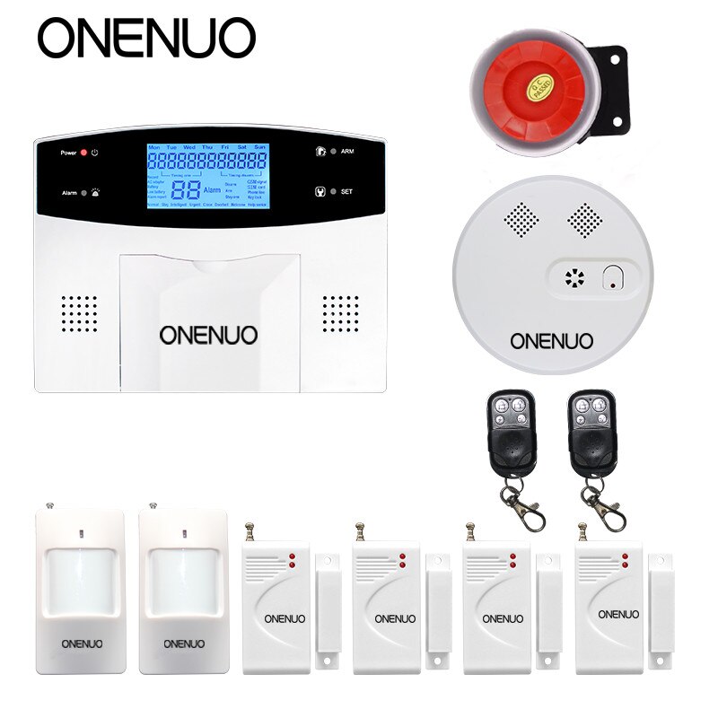 Wireless Home Security System Remote Control Intelligent Voice Prompt House Business GSM Burglar Alarm Auto Dial: Ivory