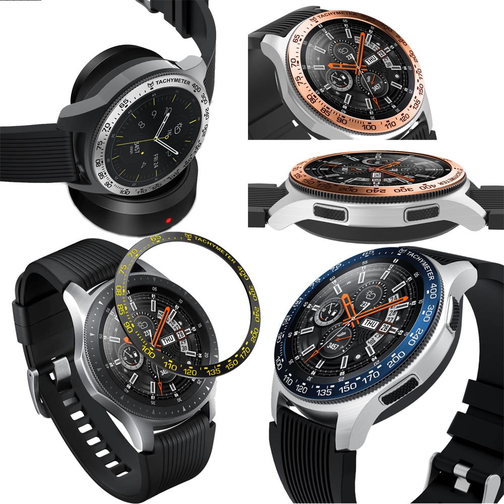 Rvs Smart Horloge Cover Voor Samsung Galaxy Horloge 46 Mm Voor Gear S3 Frontier Dial Bezel Ring Adhesive Cover anti Scratch