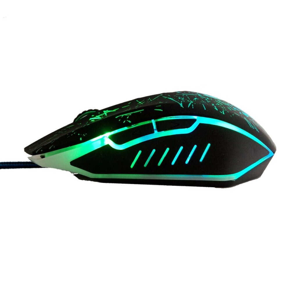 Ratón para juegos colorido retroiluminado ergonómico 6 botones Ratón de juegos con cable USB ratones para PC ordenador portátil Gamer doméstico
