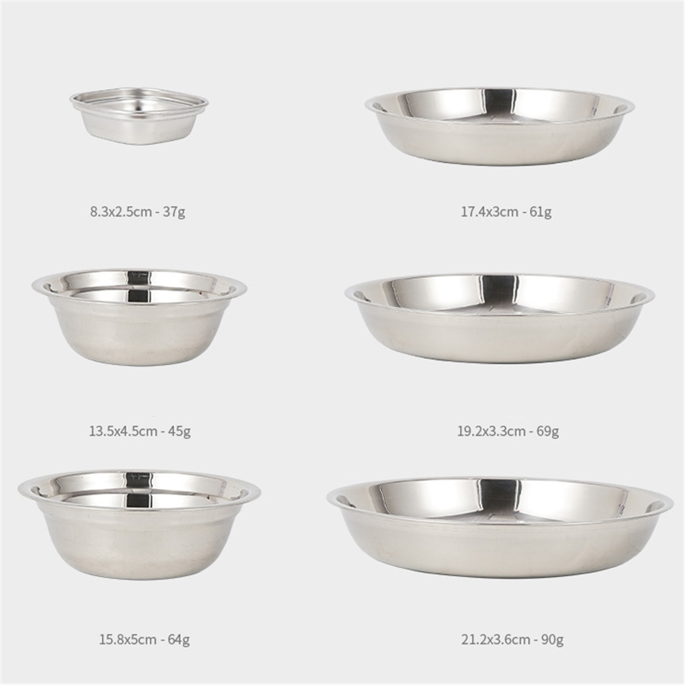 Ensemble de bols de Camping en acier inoxydable, 22 pièces/ensemble, vaisselle de pique-nique Durable en plein air, saladier, récipient de nourriture voyage