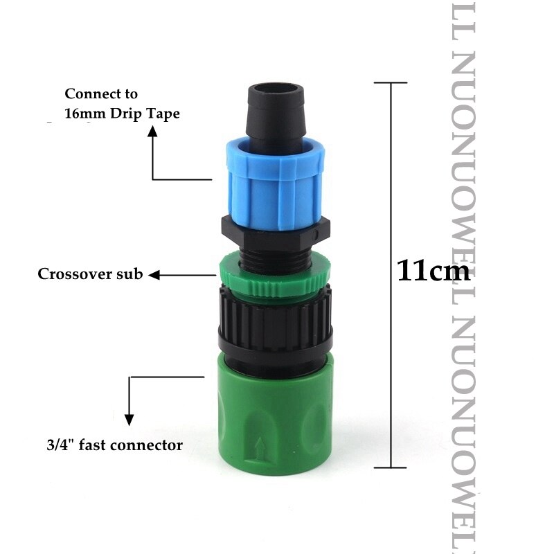 2 Stuks 16Mm Drip Tape Slang Connector Tuin Quick Connector Tuin Water Slang Adapter Connector Slang End Connector
