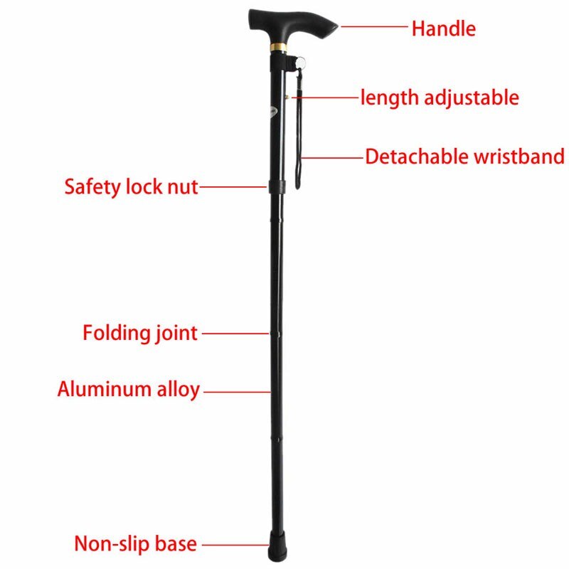 2Pcs/lot Folding Walking Stick Hiking Trekking Trail Ultralight Hiking Stick Trekking Poles Walking Cane 1Pair