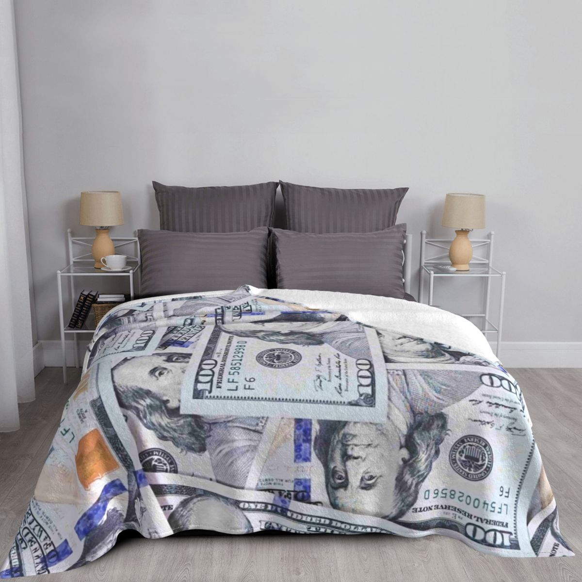 Dollar Dekens Fleece Decoratie Ultra-Zachte Dekens Gooien Voor Beddengoed Slaapkamer Pluche Dunne Quilt