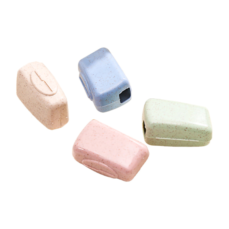 4 st/set bärbart resetandborstskydd tvättborstlockshållare box resetillbehör förpackning och förvaring