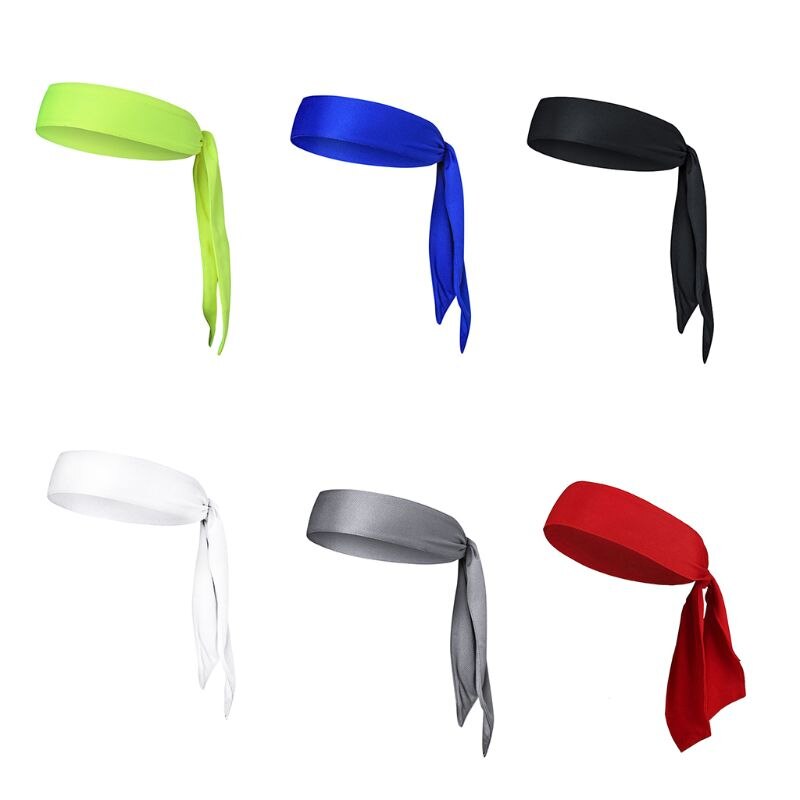 Head Tie Sports Headband Sweat Absorption Hair Hoop Stretchable Moisture Wicking Running Tennis Working Out Supply