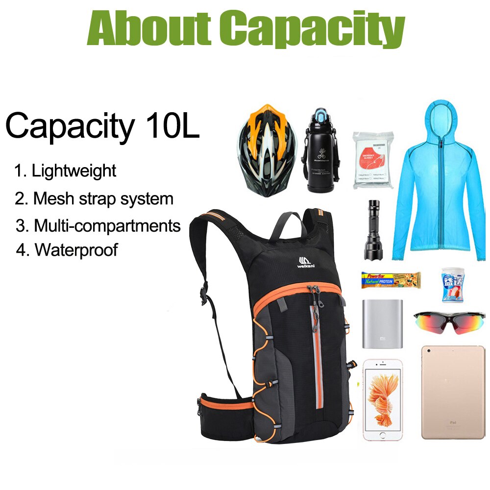 10L Cycling Hydration Bag Sport Reflective Camping Backpack For Bicycle Women Men Bike Outdoor Running Hiking Rucksack