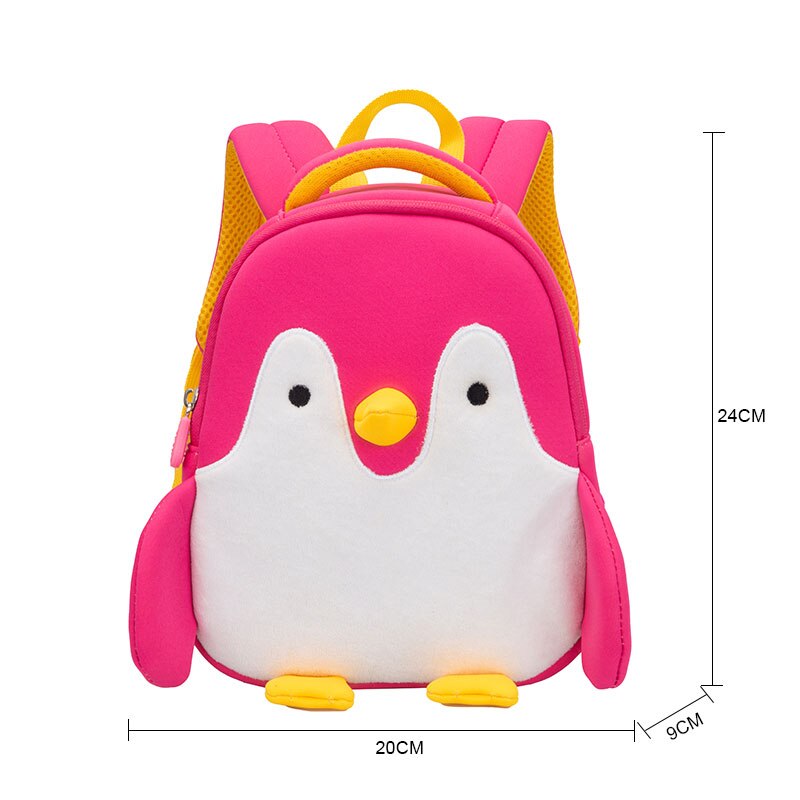 Dorikyds eva penguin ortopedisk skolesekk barn ryggsekk hard shell ryggsekk barn tegneserie mini skulderveske barn søt veske: Rose