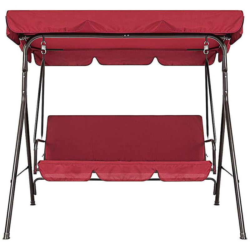 Terras Schommel Stoel 2 Stuks/set Universal Tuin Stoel Stofdicht 3-Seater Outdoor Cover (Rood): Default Title