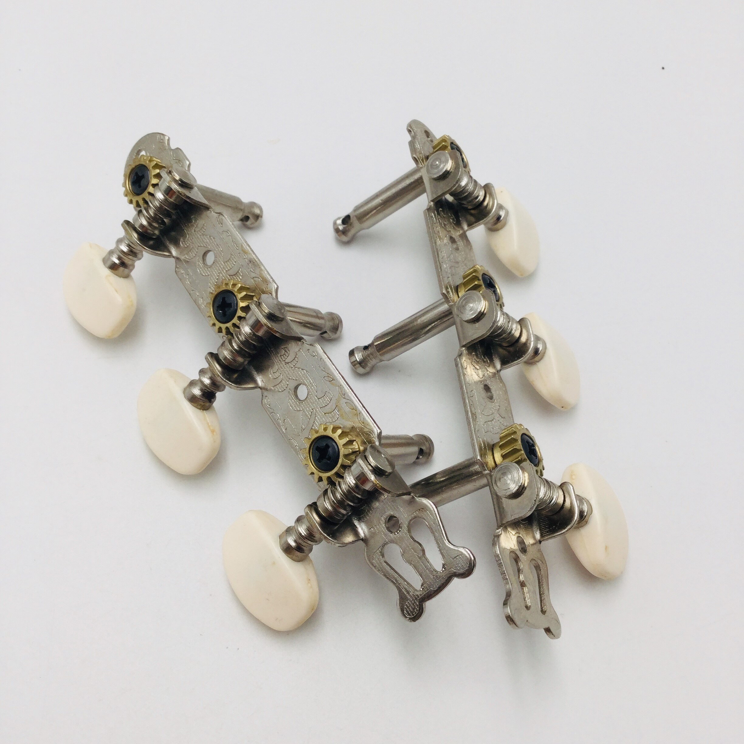 2 stk/sæt klassisk guitar tuner akustisk klassisk guitar stemme nøgler stål pinde maskinhoveder sæt