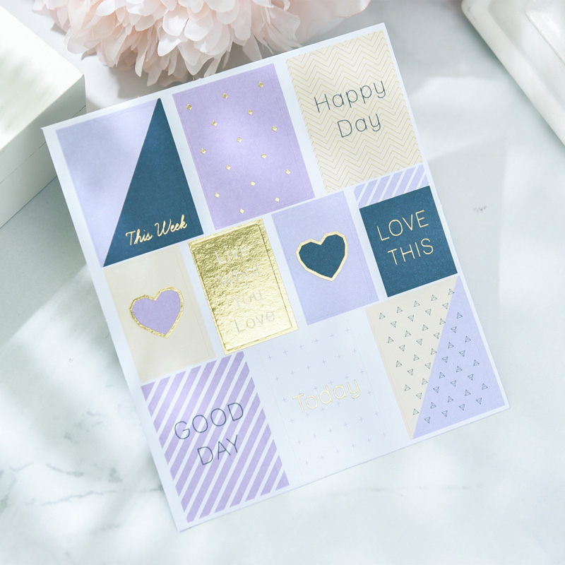 ZFPARTY 4pcs Happy Day Stickers for Scrapbooking DIY Projects/Photo Album/Card Making Crafts