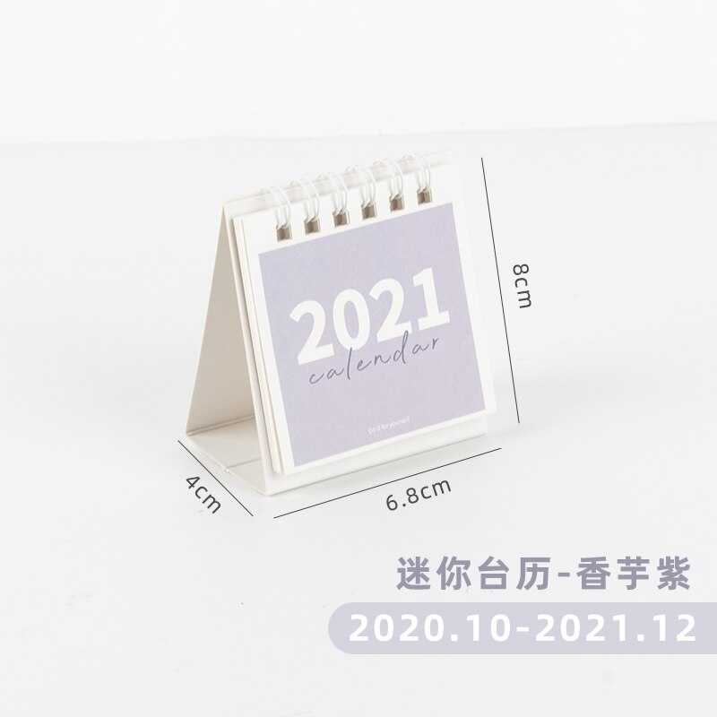 Mohamm mini desk kalender sød koreansk stil tidsplan plan memo stationær: -en