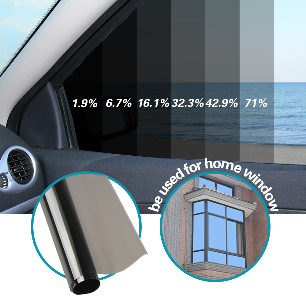 Película de láminas para ventana de coche, tinte de ventanilla de vidrio para ventana lateral de coche, protección Solar a prueba de explosiones, películas adhesivas protectoras UV