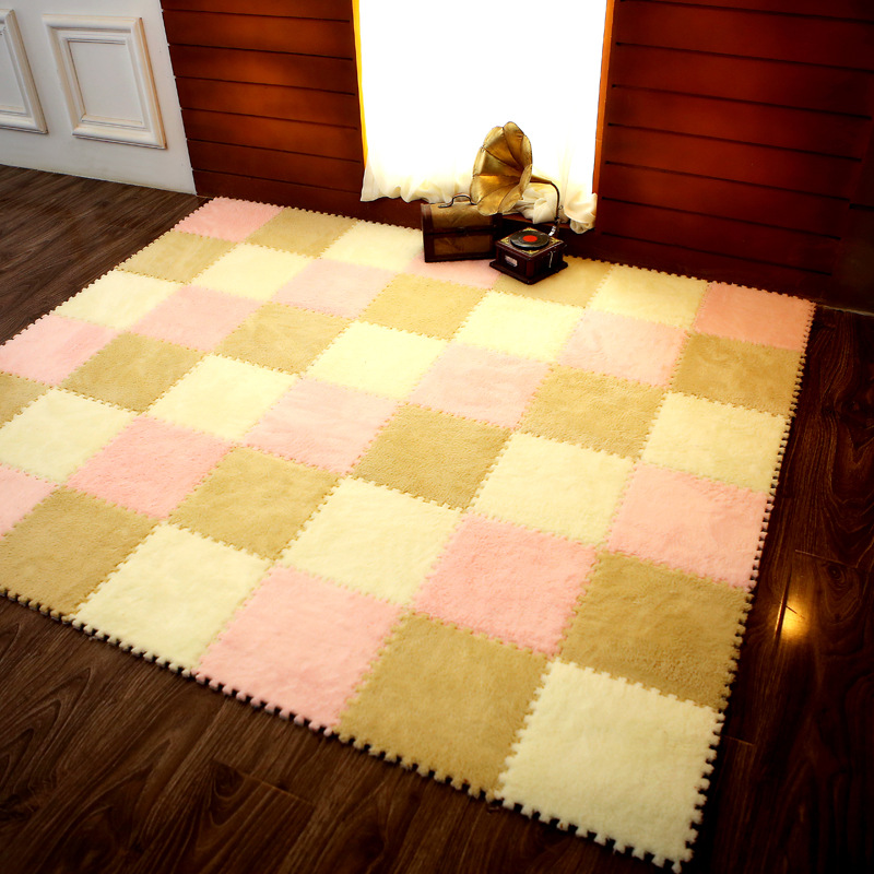EVA tapis Puzzle en peluche, 30*30cm, 1 pièce, tapis décoratif en velours bouffant, pour chambre d'enfant, jouets rampants, 8 couleurs (échantillon)