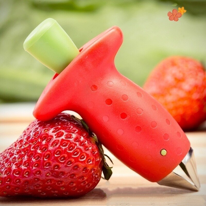 Strawberry Pedicle Remover Kitchen Tool Gadget Digging Tool Fruit Strawberry Pedicle Cutter Plastic Strawberry Core Remover