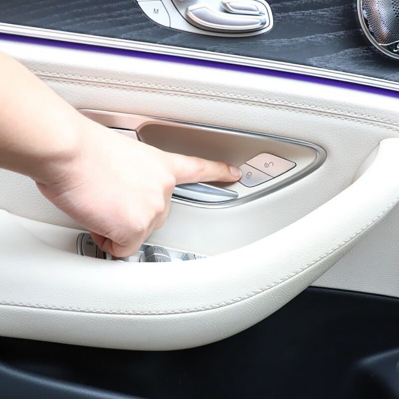 Interruptor para puerta de coche, botones de desbloqueo, cubierta de decoración embellecedora, para Benz W205 W213 X253 C E Class GLC (copiloto)