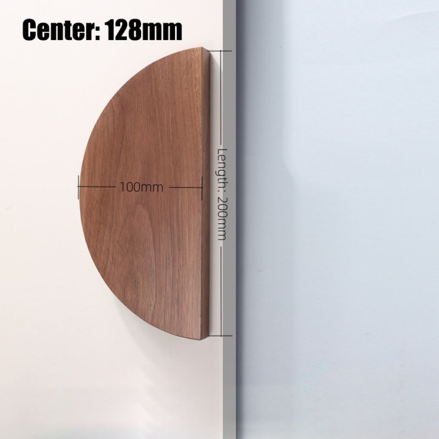 Manijas de puertas de gabinete de madera, perillas de cajón semicirculares, tiradores de armarios, muebles de armario para habitación de niños, manijas de madera semicirculares: Naranja