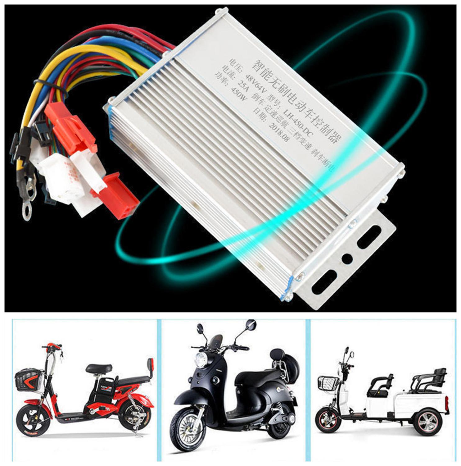 Dc36v/48v/350w børsteløs motor controller elektriske scootere cykel trehjulet dual mode sensor/sensorless controller