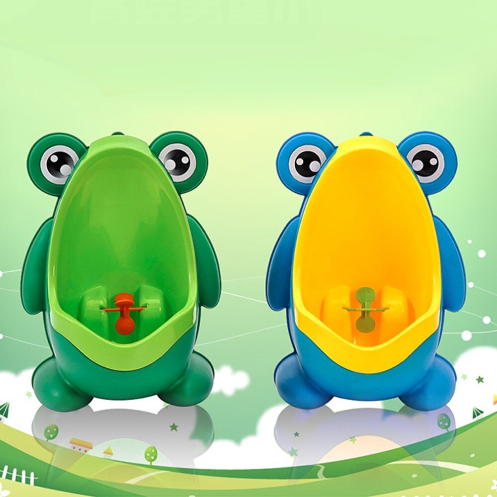 Orinal ergonómico portátil para niños y niños, orinal para entrenar en el baño con forma de rana