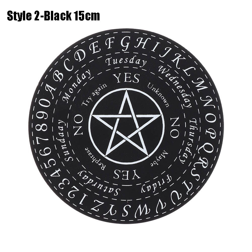 Houten Slice Slinger Board Met Sterren Zon Maan Voor Waarzeggerij Message Board Houten Hanger Pendulum Wall Art Home Decor: Style 2-Black 15cm