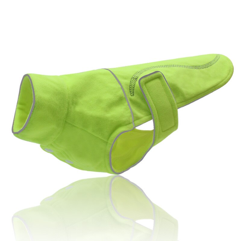 Vêtements d'hiver chauds pour animaux de compagnie, veste polaire épaisse pour chiots et chiens: Fluorescent green / XXXL