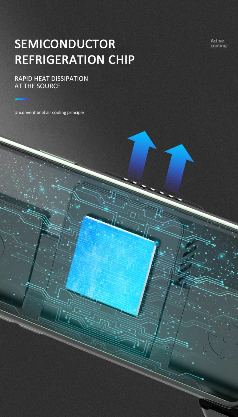 1pc Phone Cooler Handle With Bracket Obvious Cooling Effect Noise Reduction And Mute Comfortable Grip For Play Games