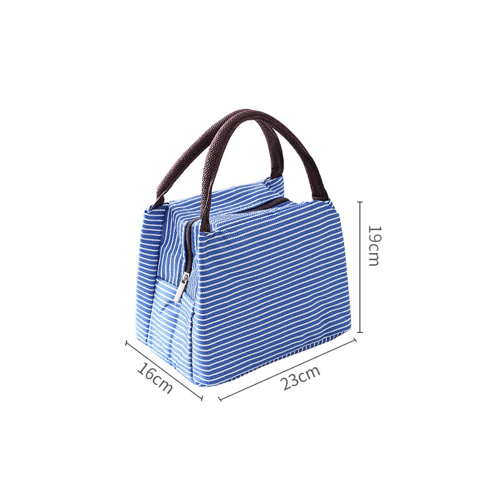 Fiambrera con enfriador de patrón funcional, bolsa de almuerzo de lona aislada portátil, bolsos para la comida de Picnic térmica, bolsos para mujer y niño