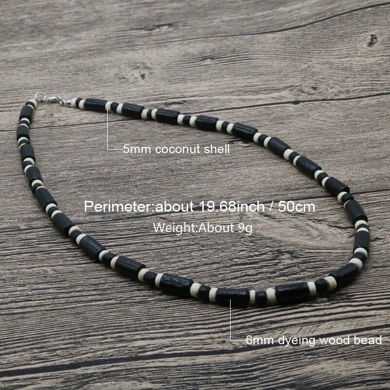 rustikalen Männer Perlen Boho Coconut Halskette Halsband Surfer Halskette Tribal Schmuck Beste Freund Für Ihn SU-02