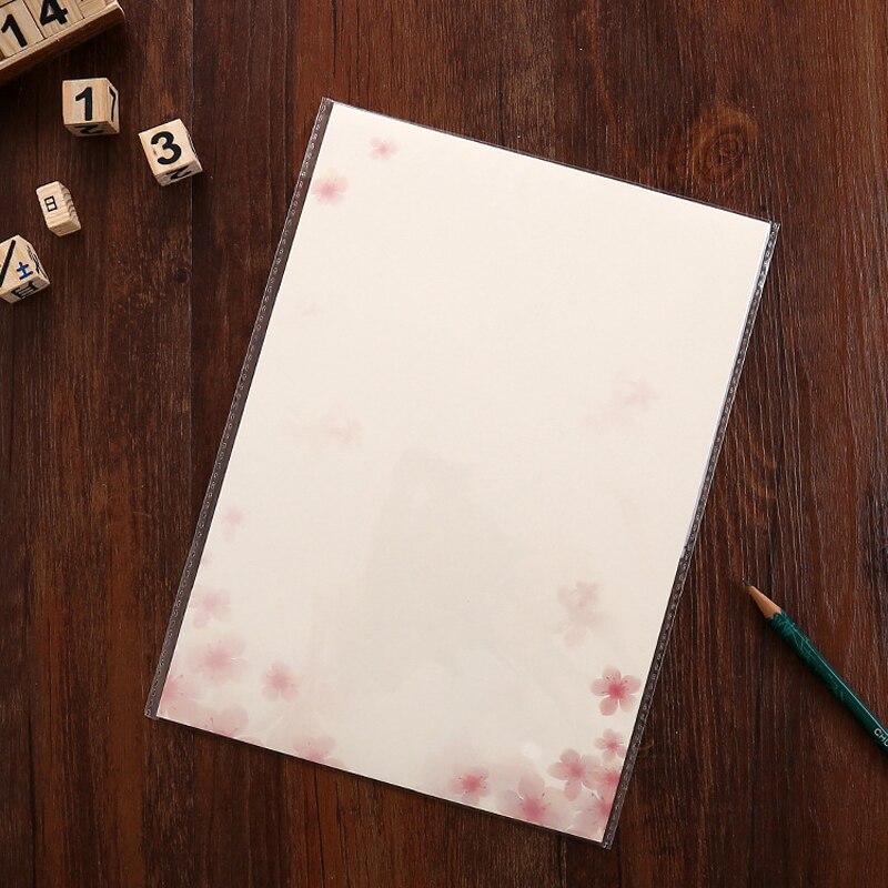 8 st kinesisk stil blomma kuvert brevpapper set barn skola kawaii brevpapper kontor meddelande skrivpapper brev set