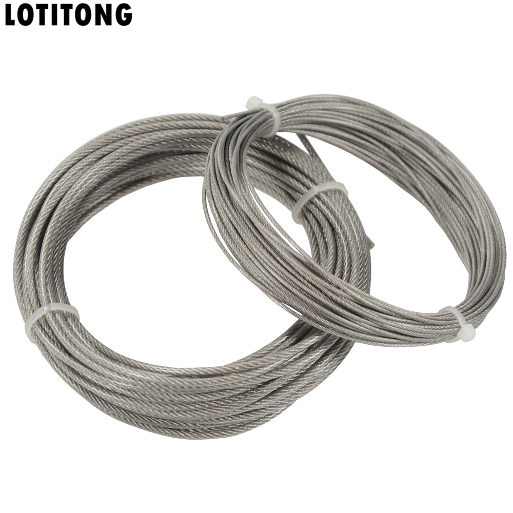 10M 70LB-368LB fishing steel wire line 7x7 strands Trace Coating Wire Leader Coating Jigging Wire Lead Fish Jigging Line 0.8-2mm