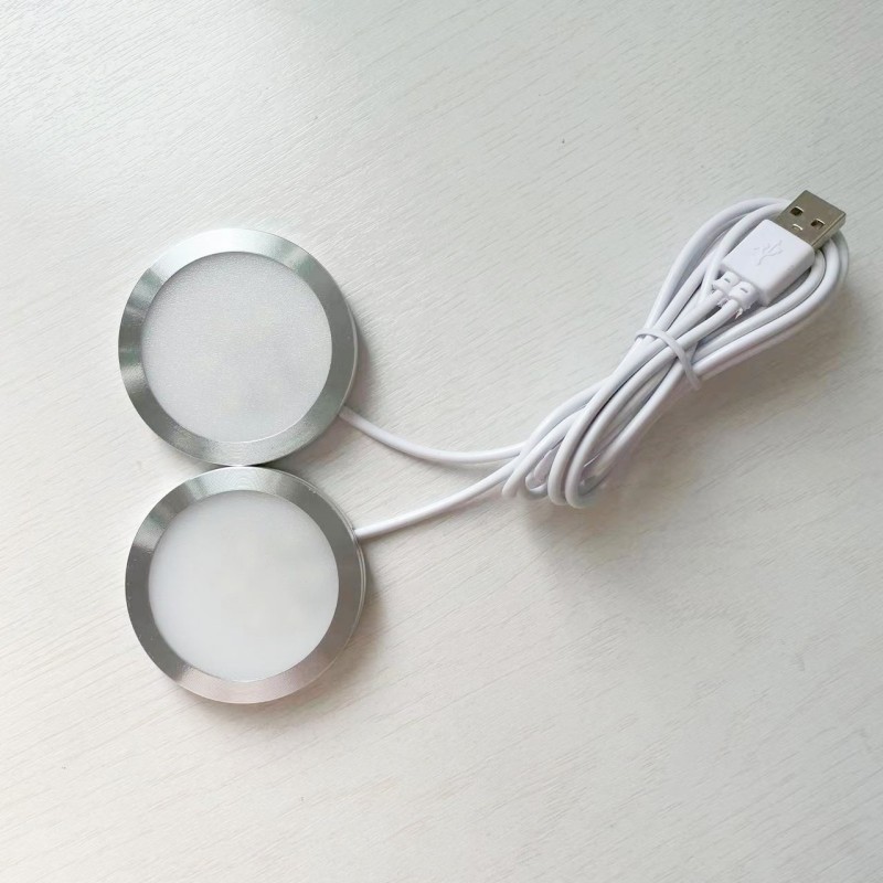 Projecteur Led USB 3W DC 5V RGB, avec télécommande, pour armoire à bijoux, vitrine, comptoir, plafond, Mini Spot, prise USB 2 en un