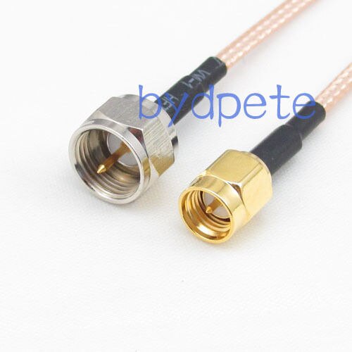 RG316 F TV plug pin to SMA male plug pin Straight Jumper pigtail Cable 4inch~10FT
