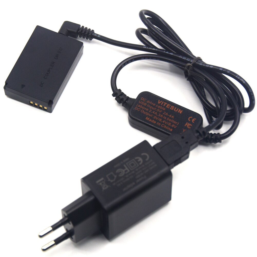 ACK-E12 Energie Bank USB kabel 8V + DR-E12 DC Koppler LP-E12 Attrappe batterie + 5V 3A Ladegerät für Kanon EOS M2 M10 M50 M100 M200 Kamera