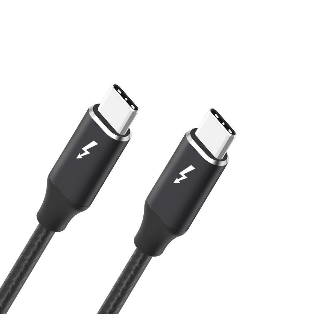 Thunderbolt 3 to Thunderbolt 3 Cable 20Gbps 100W, USB-C to USB-C Cord Black 2M/1.5M (6.6ft/4.9ft)