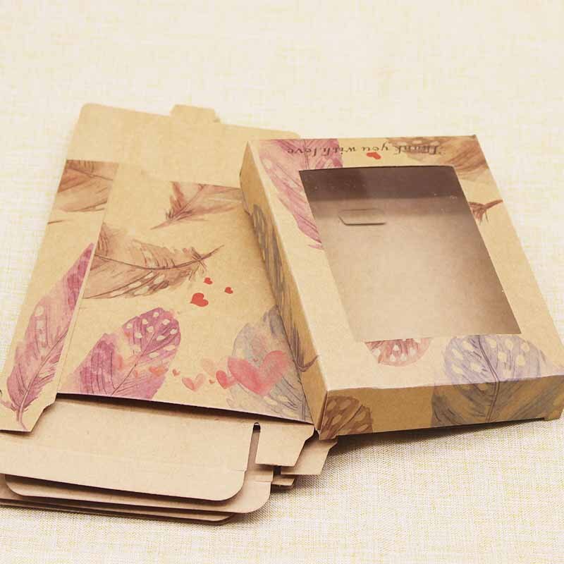 10 Uds papel para manualidades DIY de almacenamiento de caja de de Navidad con ventana dulces en caja de cajas gracias en casa proveedores caja: Amarillo claro