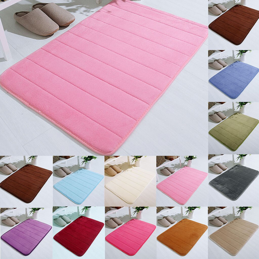 Badmat Badkamer Antislip Tapijt Absorberende Soft Memory Foam Mat Bad Badkamer Slaapkamer Vloer Douche Rug Decor Coral Fleece matten