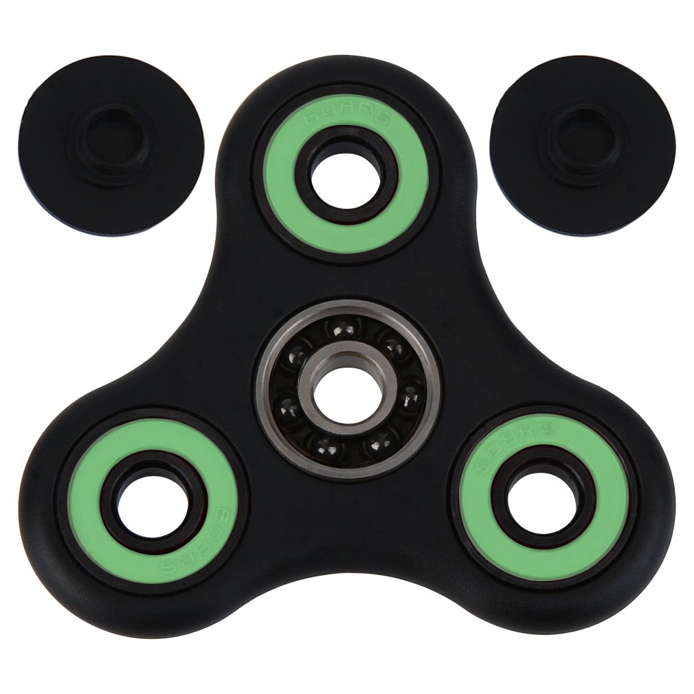 Multicolor Tri-Spinner Vinger Spinner Speelgoed Hand Spinner Autisme En Adhd Verminderen Stress Grappige Cadeaus Voor Kinderen/ volwassen Groen: Default Title