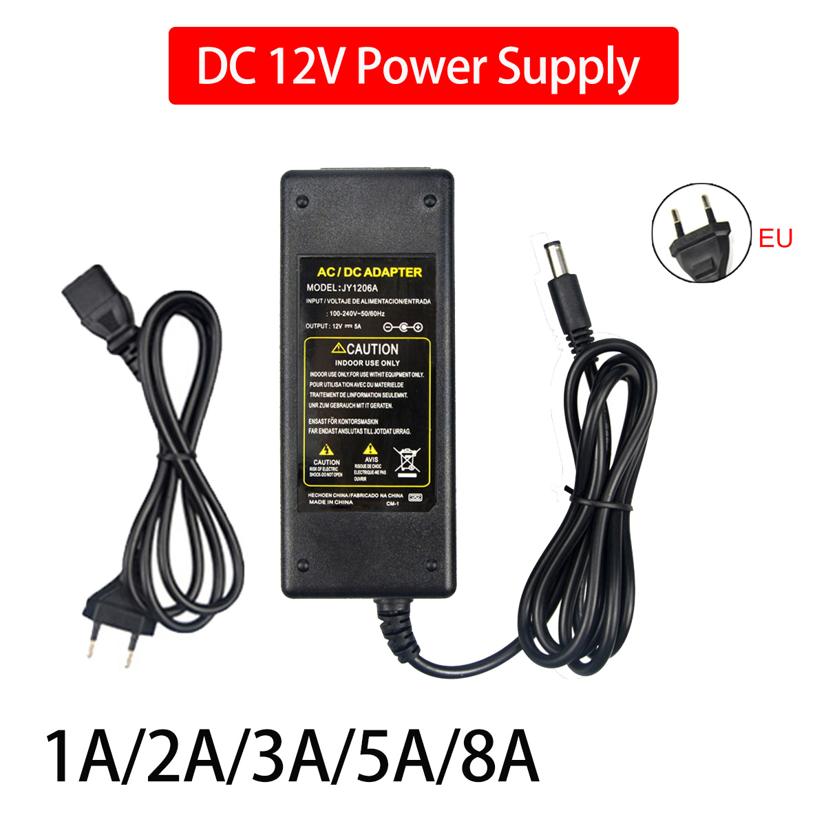 Led  dc 12v  ac 110v-220v vaihtaja 1a 2a 3a 5a 8a valaistusmuuntaja muunnin lampulle