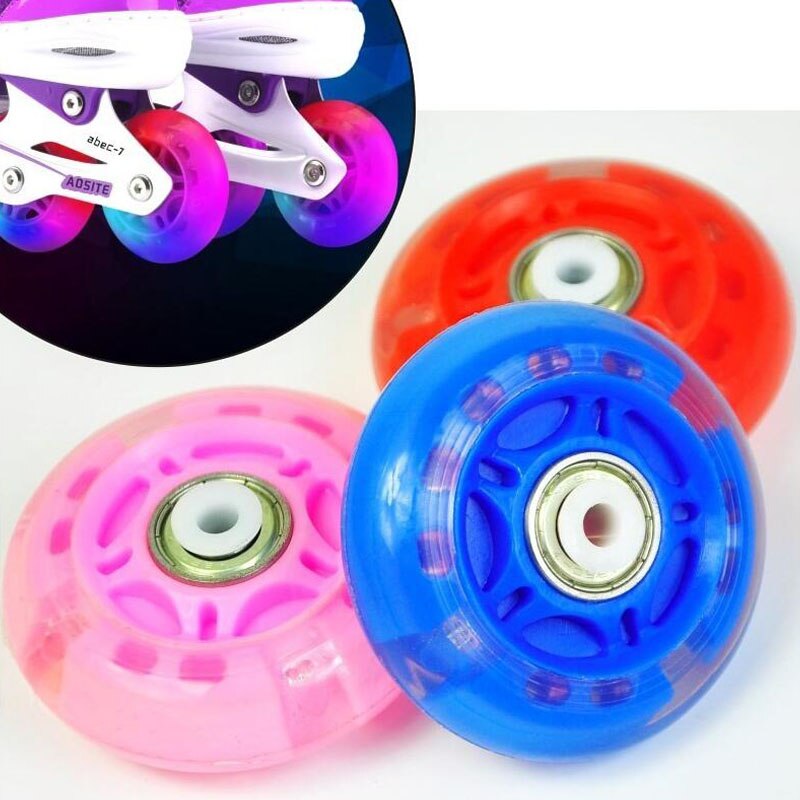 70Mm Hoge Elasticiteit Inline Skate Knipperende Wielen Sliding Schaatsen Rollen Duurzaam Rollerblade Vervanging Accessoires