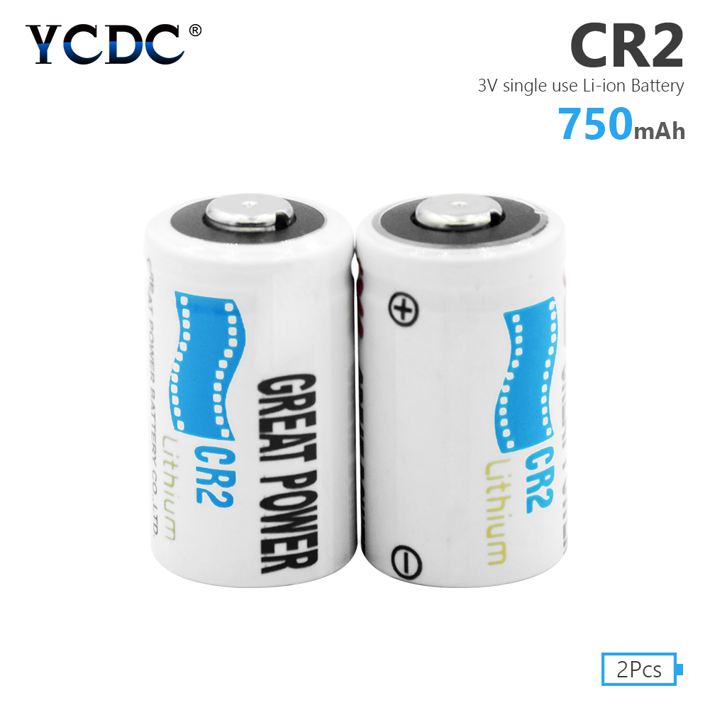 2 Stuks 3V Li-Ion Batterij Originele CR2 CR15H270 EL1CR2 Voor Security System Camera Nominale Capaciteit 750Mah