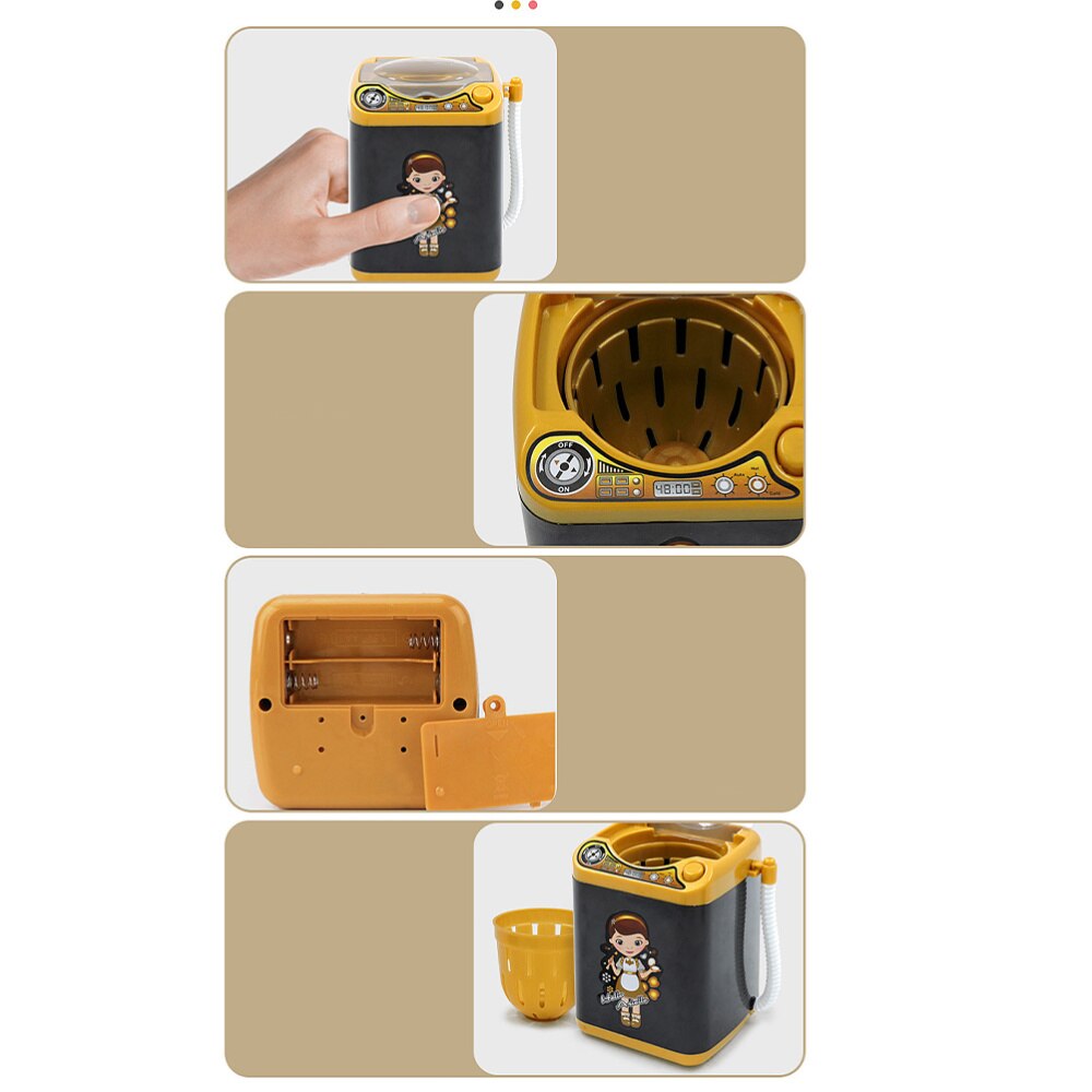1PC Washing Machine Electric Mini Washing Machine Mini Home Appliances Simulated Washing Machine for Kids Childr