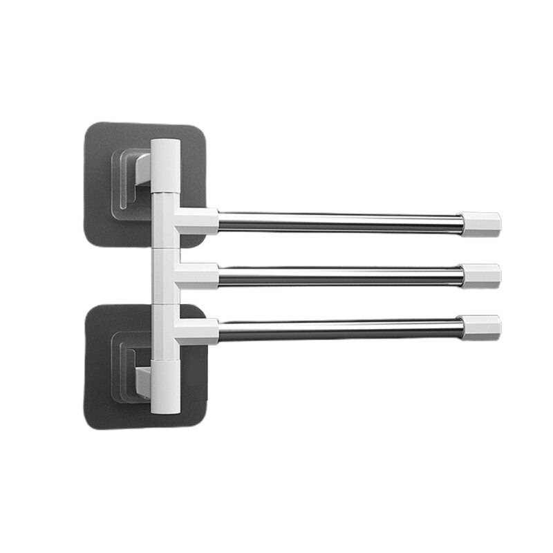 Swivel Towel Bar Wall Mount Bathroom Towel Rack Holder Storage Organizer Space Saving Towel Rail 2/3/4/5 Arms
