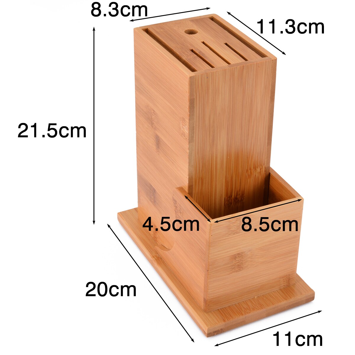 Bamboe Hout Keukenmessen Houder Rack Keukengereedschap Kookgerei Opslag Houder Blok Rack Organizer Duurzaam Keuken Gereedschap