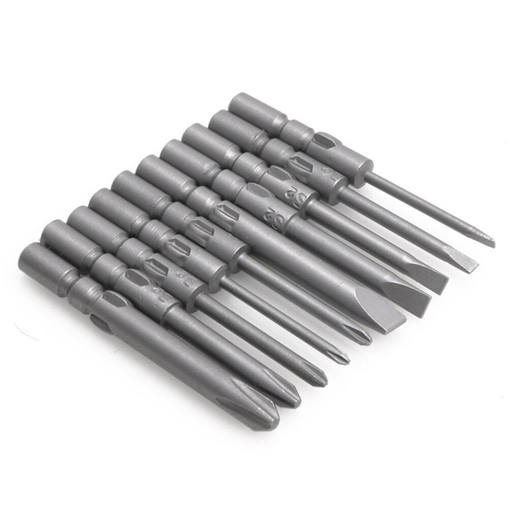 10Pcs 40mm Magnetic Screwdriver Bits PH00 PH0 PH1 PH2 SL4 SL3 SL2.5 SL2 SL1.6 Screw Driver Drill Bit Set