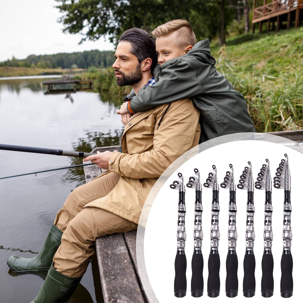 Portable Rock Fishing Rod Ultrashort Telescopic Carbon Spinning Fishing Pole