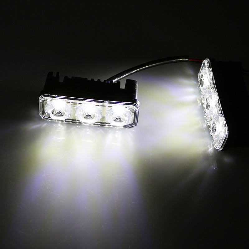 Luz de circulación Diurna LED DRL para motocicletas, 12V, Flash blanco 6000k, luces diurnas de alta potencia para coche, lente de CC con lámparas antiniebla impermeables