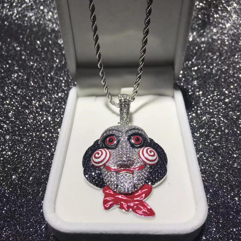 vereist aus Puzzle anhänger hiphop schmuck