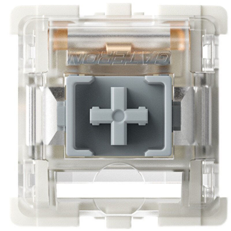 Original Gateron Silver Pro Switch Mechanical Keyboard Linear Feel 45g 3 Pins Factory Pre-lubricate Dual Spring PC Game