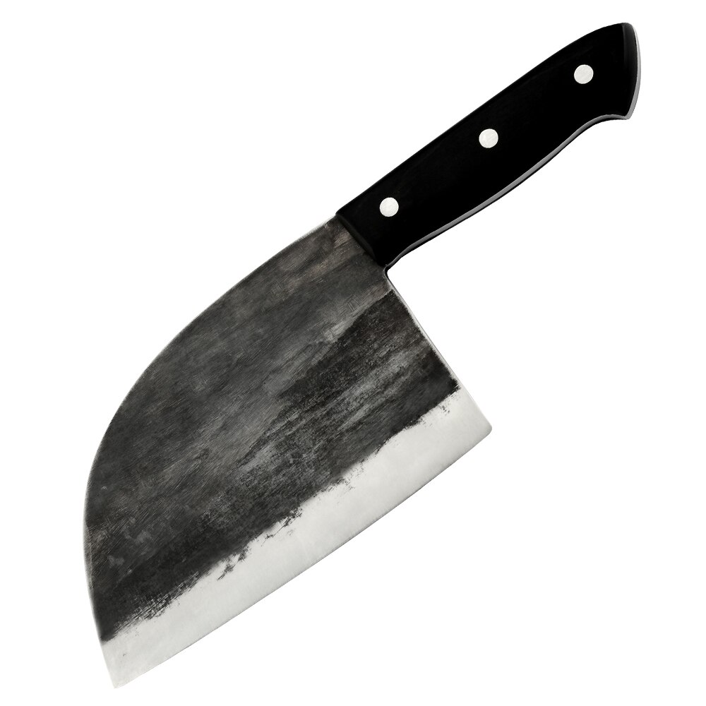 Xyj 5.5 '' smedet håndlavet stål skærekniv med høj kulstofindhold fuld tang slagterben kød kylling køkkenredskaber kinesisk stil: B .6.5 slagter