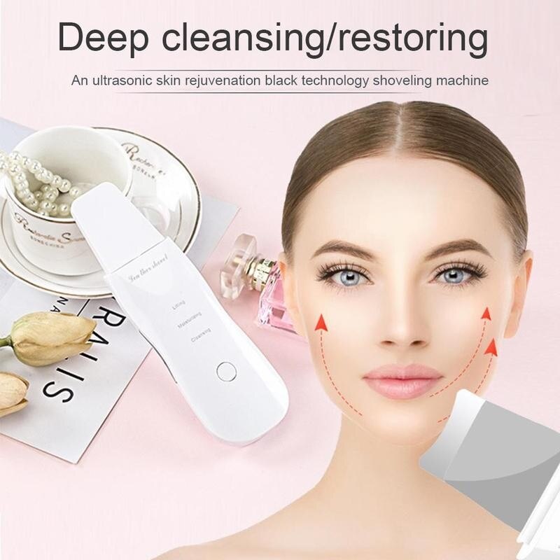 Skin Scrubber Ultrasonic Skin Peeling Machine Ultrasonic Scrubber Shovel Cleaner Blackhead